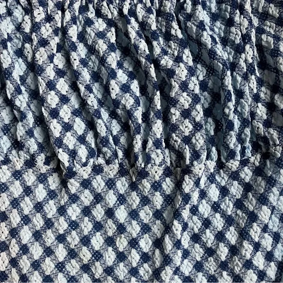 Blue Gingham Midi Dress - Picture 4 of 5